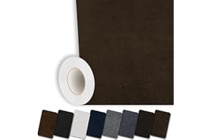 Shagoom Suede Repair Patch, 17X79 Inch Fabric Large Repair Tape, Self-Adhesive Fabric Patches for Furniture, Sofa, Car Interior, Shoes, Hand Bag, Clothing(Dark Brown, 17X79 Inch)