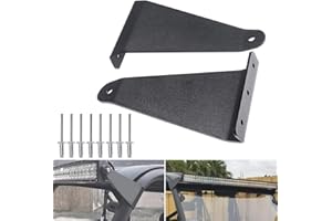 DARSEITY Front Upper Roof Windshield Pro-fit Cage 50-52 inch Curved Light Bar Mount Brackets Compatible with Polaris Ranger 570 900 1000 XP 900 EPS