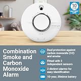 Fireangel SCB10-R Combination Smoke and CO Alarm 10 Year Battery White view 2