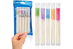 opasyo Ear Hole Cleaner 300PCS Ear Piercing Cleaner Floss,5 Colors Earring Hole Cleaner for Girls Women Men,Disposable Piercing Cleaner Floss Ear Piercing Care Cleaning Tool (A-5colors)