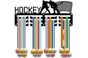 CREATCABIN Hockey Medal Hangers Medal Holder Display Rack Sports Metal Hanging Awards Iron Small Mount Decor for Wall Home Ra
