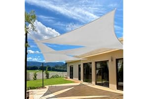 Artpuch 20'x20'x20' Sun Shade Sails Canopy Triangle Grey, 185GSM Shade Sail UV Block for Patio Garden Outdoor Facility and Activities