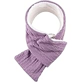 OMUKY Unisex Winter Knit Warm Scarves Thick Fleece Scarf Cold Weather Soft Neck Warmer for Women Men