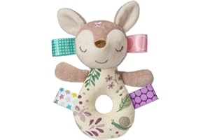 Mary Meyer - Baby Infant Toddler - Taggies Rattle - Flora Fawn - Sensory Toy 6''