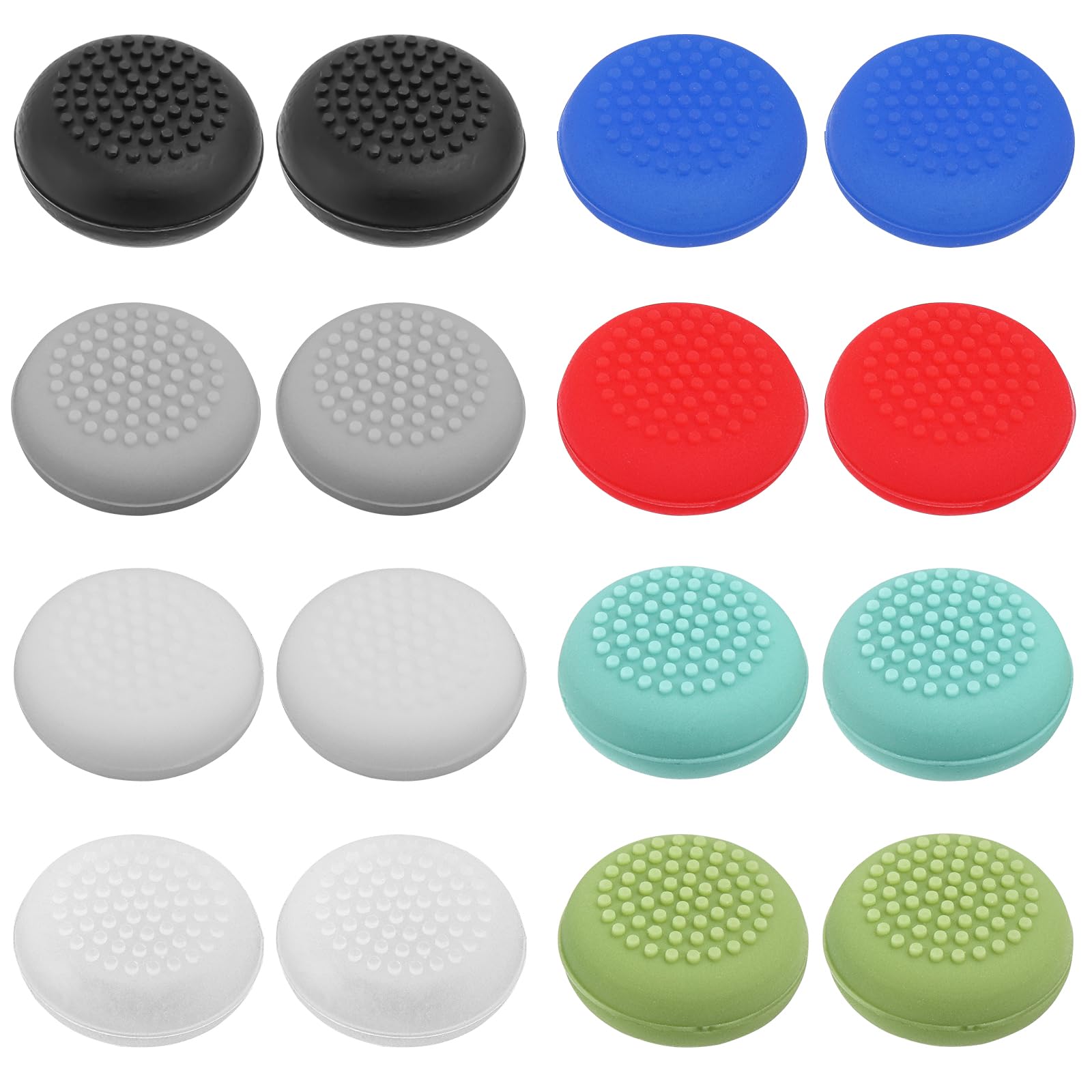 16pcs Joystick Cap, Silicone Thumbstick Thumb Grip Stick Cap Cover Replacement Parts Compatible with Meta Oculus Quest 2 Controller Handle Rocker Silicone Caps (Multi-Color)