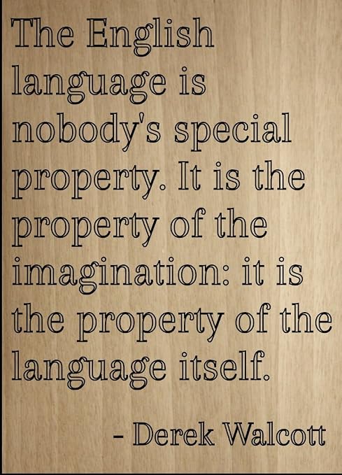 amazon de mundus souvenirs the english language is nobody s special zitat von derek walcott amazon de mundus souvenirs the