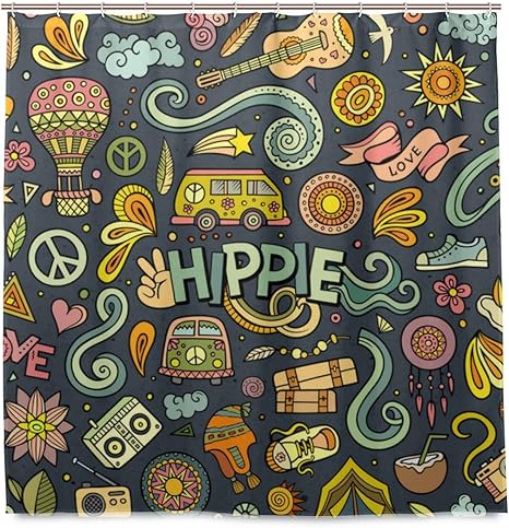 Amazon Patinisa 防水シャワーカーテン カラフルなベクトルの手描き落書き漫画 浴室 目隠し 間仕切り取付簡単 カーテンリング付属 おしゃれ バスカーテン 180ｘ180cm シャワーカーテン ホーム キッチン オンライン通販