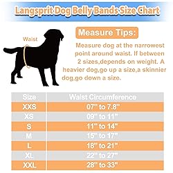 Langsprit Male Belly Bands for Dogs