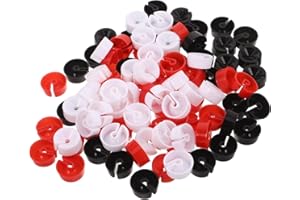 DIYEAH 90pcs Blank Plastic Clothes Hanger Markers Clip Organizer for Garment Closet Shopping Mall Use