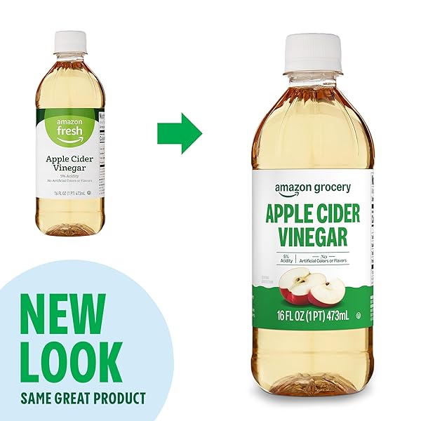 AMAZON GROCERY, APPLE CIDER VINEGAR, 16 FL OZ (PREVIOUSLY AMAZON FRESH, PACKAGING MAY VARY)