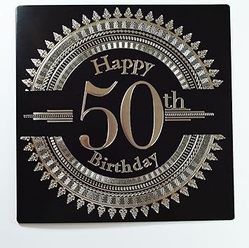 Happy 50th Birthday Greeting Card Large Luxury Quality For Him Men