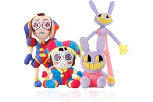 UVRTUW 4 Packs The Amazing Digital Circus Plush Toys, Circus Clown Stuffed Plushies Toys, Cute Stuffed Animals Figure Dolls for Kids Adults, Funny Joker Plush Pillow for Boy Girl Birthday