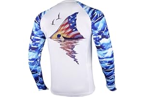 Palmyth Fishing Shirt for Men Long Sleeve Sun Protection UV UPF 50+ T-Shirts with Pocket