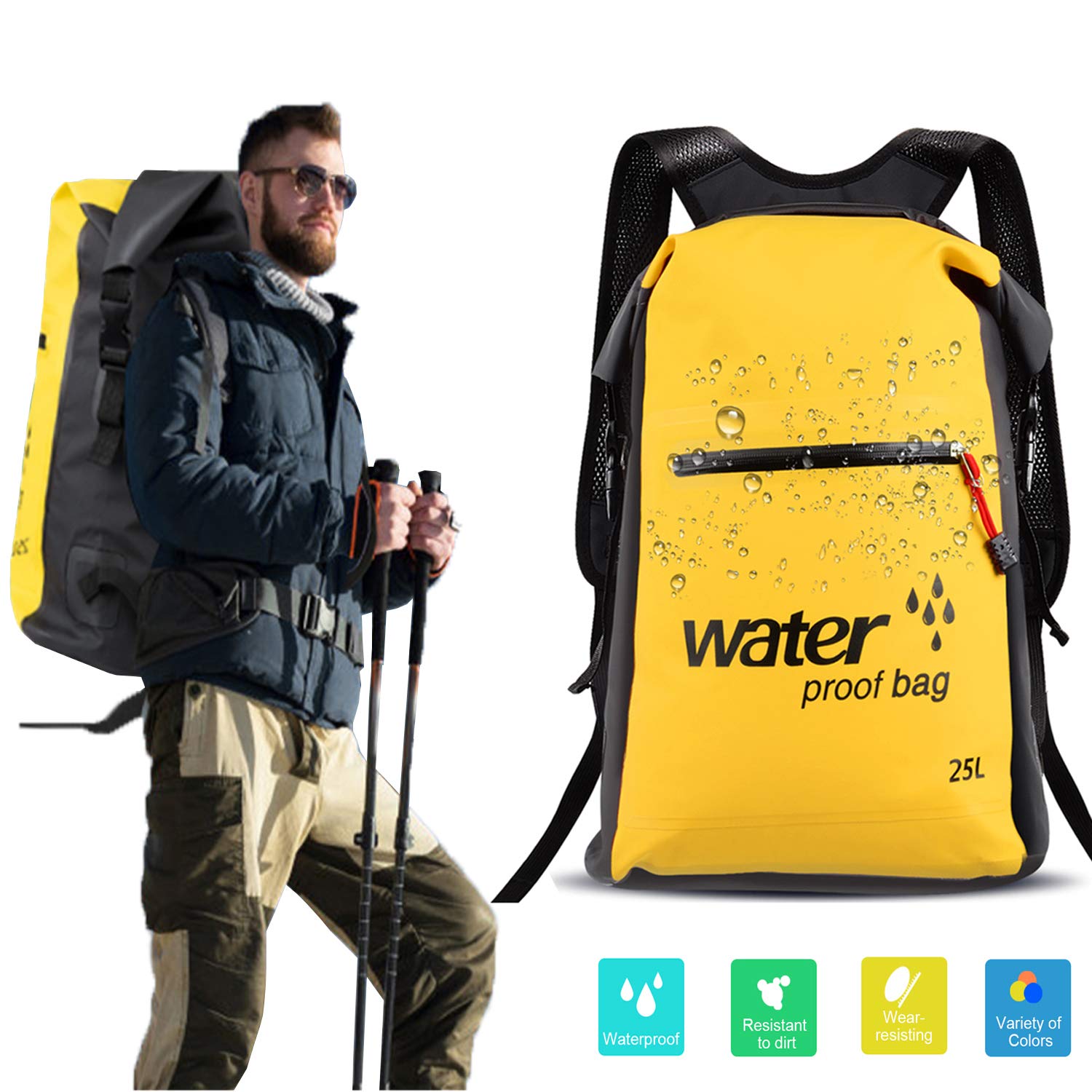 Floating Waterproof Dry Bag Backpack 25l With Inner Zip Wet Pocket Zip Dry Pocket Front Zip Pocket Roll Top Compression Dry Sack Keep Gear Dry For #waterproof #bag #for #floating Floating Waterproof Dry Bag Backpack 25l With Inner Zip Wet Pocket Zip Dry Pocket Front Zip Pocket Roll Top Compression Dry Sack Keep Gear Dry For