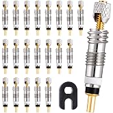 21Pcs Professional Brass Presta Valve Core &amp; Stem - Leak-Proof Valve cores and Remover Tool Universal for Tubeless Road/MTB Bike Tires (Upgrade)