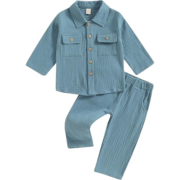 Coloursandsea Linen Shirt And Shorts Set For Little Boys, Button Down Top With Long Sleeves And Hand Embroidered Bunny, Beige Dress Shirt And Pants Outfit