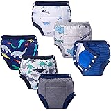 BIG ELEPHANT Toddler Cotton Potty Training Pants Underwear Unisex Baby Side Buttons Design 6-Pack Set