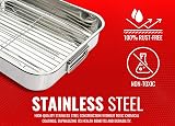 VR7 Roasting Tray with Rack Stainless Steel 4 Sizes Dishwasher Safe view 4