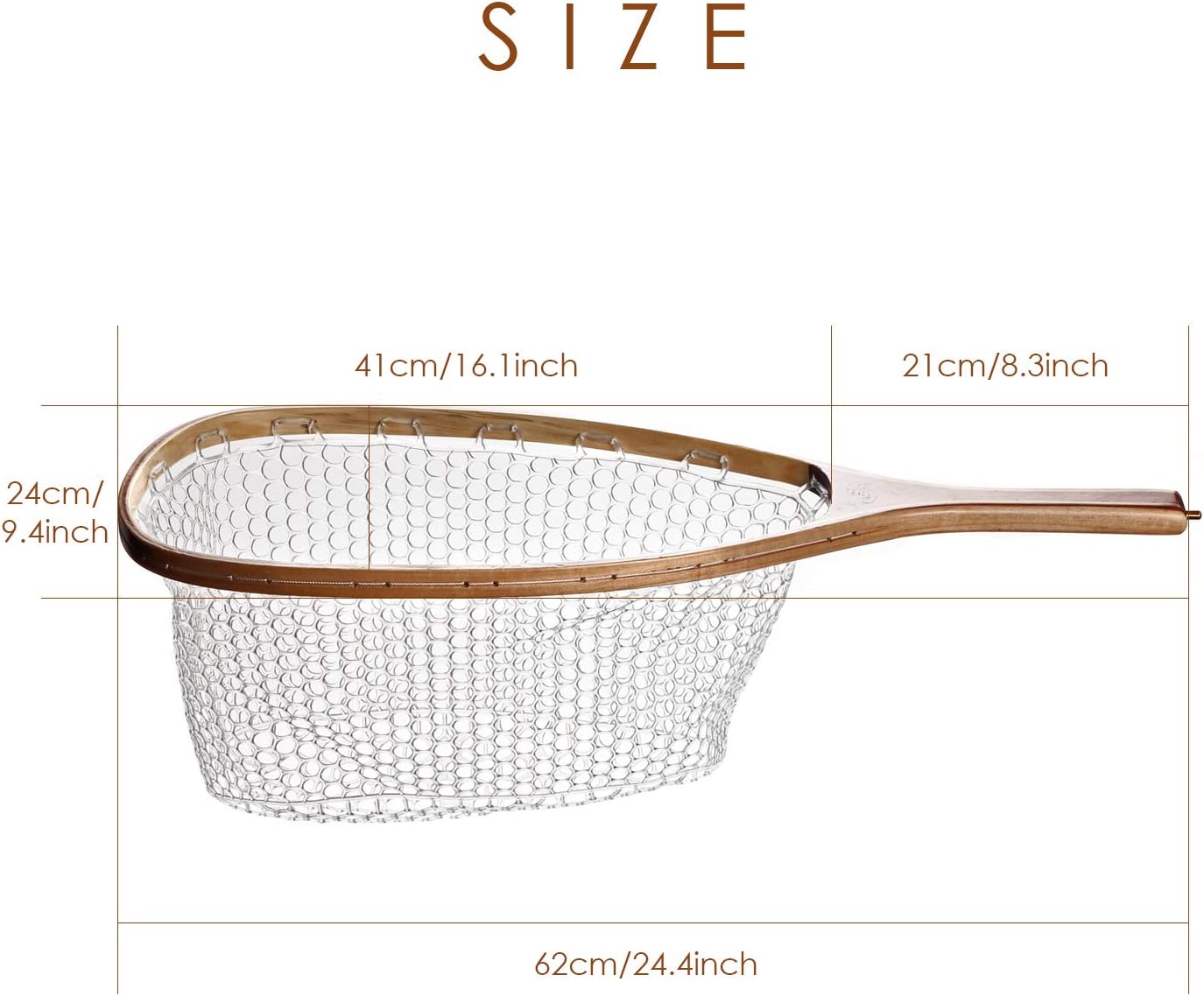 SF Fly Fishing Landing Soft Rubber Mesh Trout Catch and Release (Clear A Combo Small Holes) : Sports & Outdoors