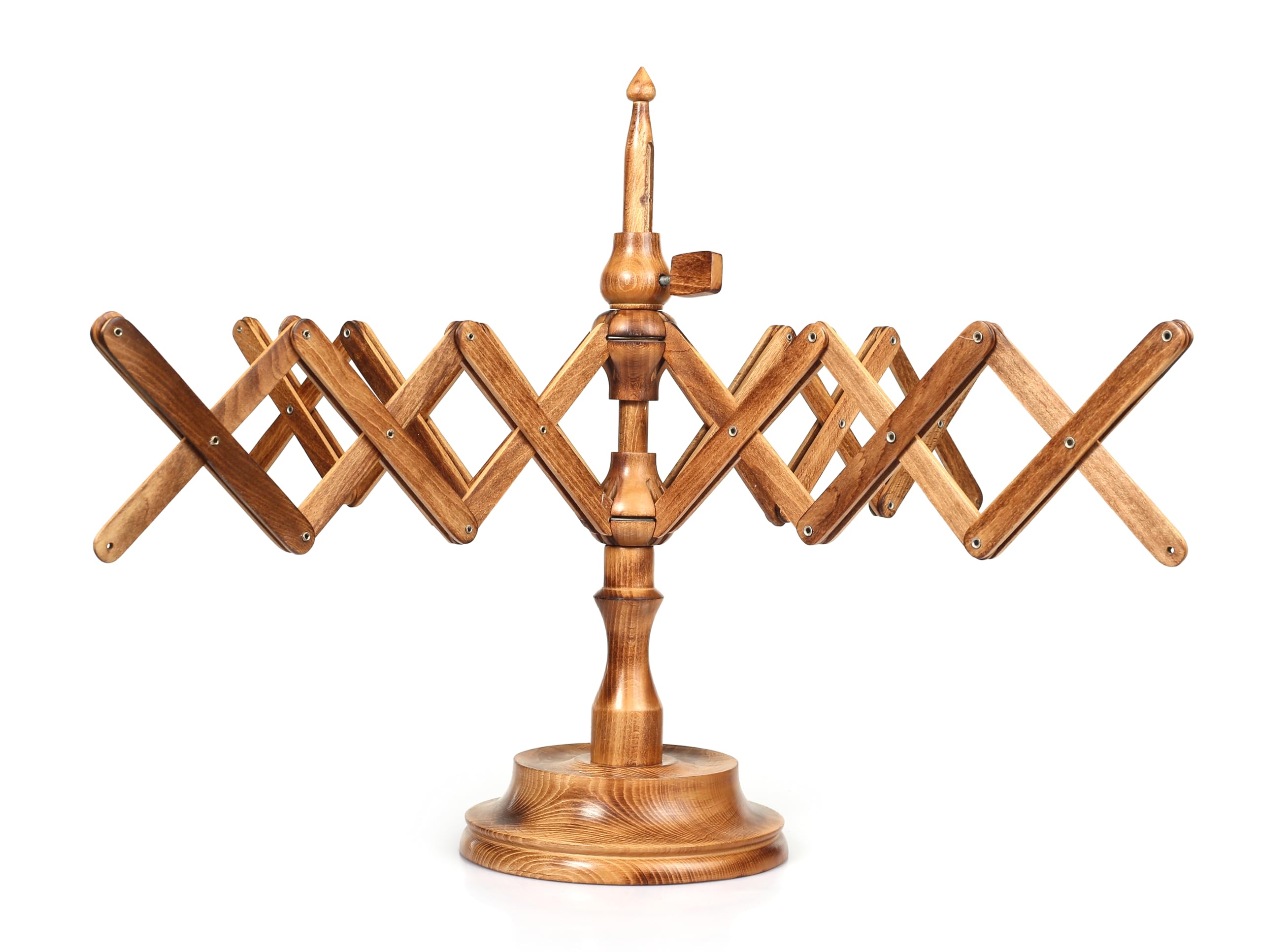 Brainmart Premium Wooden Yarn Table Top Swift for Knitting & Crocheting, Creates 15-20 oz Yarn Holds, Smooth, Durable, and Easy to Use, Winding Tool for Craft Lovers (Antique)