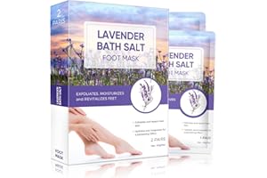 IFEZAC Foot Peel Mask, Lavender Foot Mask Natural Exfoliator for Dry Dead Skin, Callus, Peeling Foot Mask Repairs Heels & Removes Cracked Feet & Rough Heels Enjoy Baby Soft Smooth Feet
