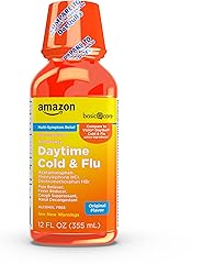 Amazon Basic Care Daytime Cold & Flu Liquid, Orange, 12 Fl Oz