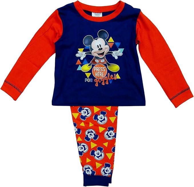 Baby Boys Disney Mickey Mouse Press for Giggles Pyjamas Sizes from 6 to