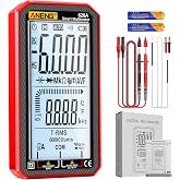 Digital Multimeter, Voltmeter Smart Electrical Tester 6000 Counts with LCD, Measures AC/DC Current, Voltage, Resistance Temperature for Electricians DIY (620A Red)