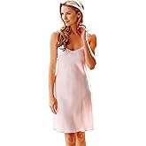 Julianna Rae Women's Midnight Beauty 100% Silk Chemise, Delicate, S