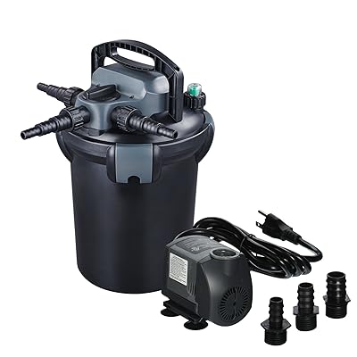 Jebao CBF-4000 13-watt UVC Bio Pressure Pond Filter with 850GPH Pump, Up to 1000 gallon