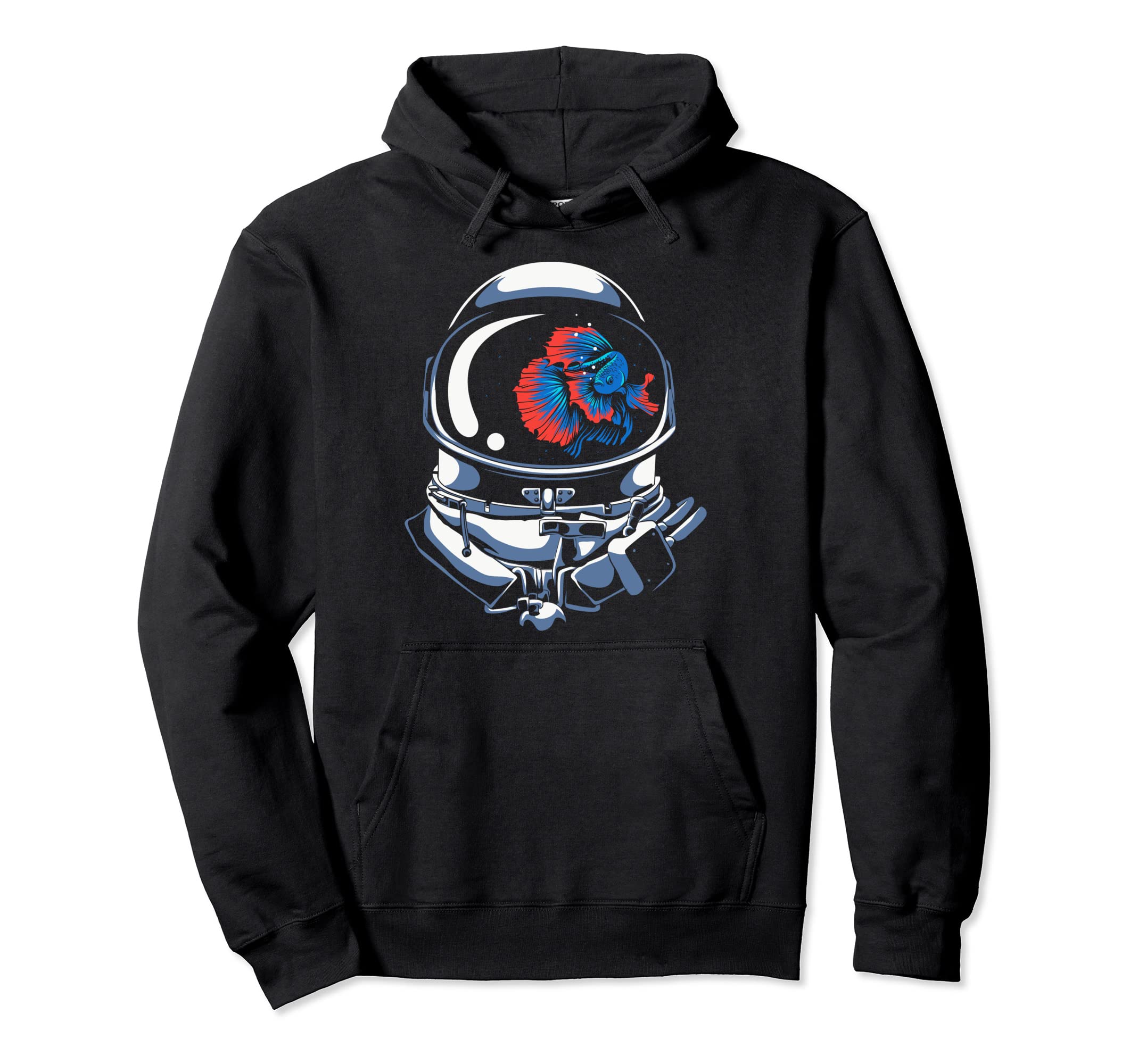 Astronaut Helmet Is An Aquarium With A Fish Pullover Hoodie
