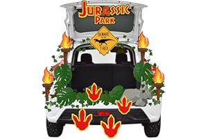 Aginc Berry Dinosaur T-rex Jungle Outdoor Decoration Kit with Paws Leaves Vines, Cretaceous Dinosaurs Era for Archway Entryway Garage Decor, Dinosaur Forest Nature Theme Birthday Party Decor for Kids