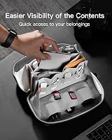 Inateck Electronics Organizer Travel Case 180° Open Water-Resistant Gray Large view 8