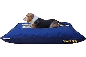 Dogbed4less Do It Yourself DIY Pet Bed Pillow Duvet 1680 Nylon Durable Cover and Waterproof Internal case for Dog/Cat at Large 48"X29" Blue Color - Covers only