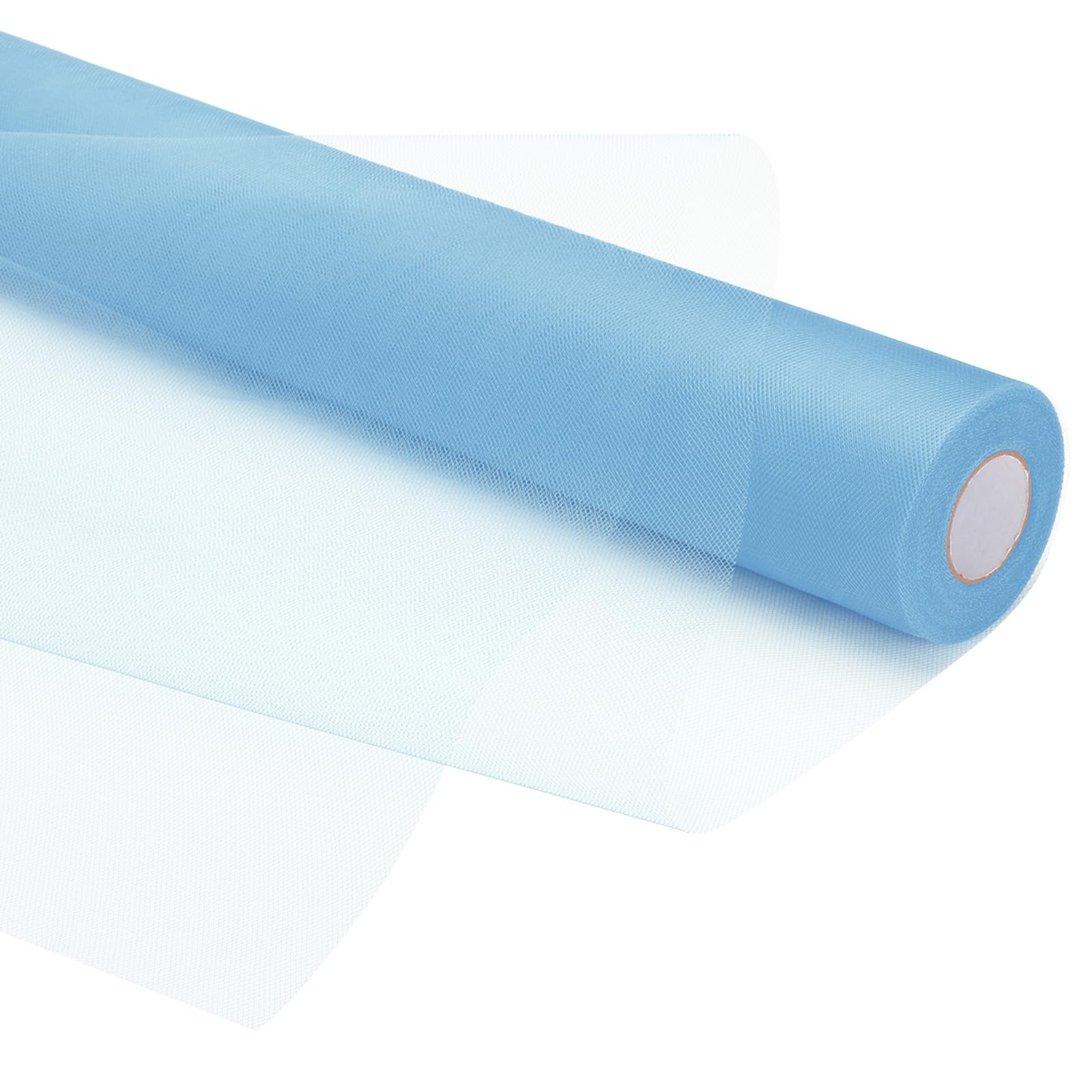 PATIKIL Tulle Fabric Rolls, 24 Inch by 50 Yards Fabric Spool Tulle Ribbon Netting Bolt for DIY Crafts Wedding Party Decorations, Tutu Skirts, Table Skirt, Gift Wrapping, Grey Blue