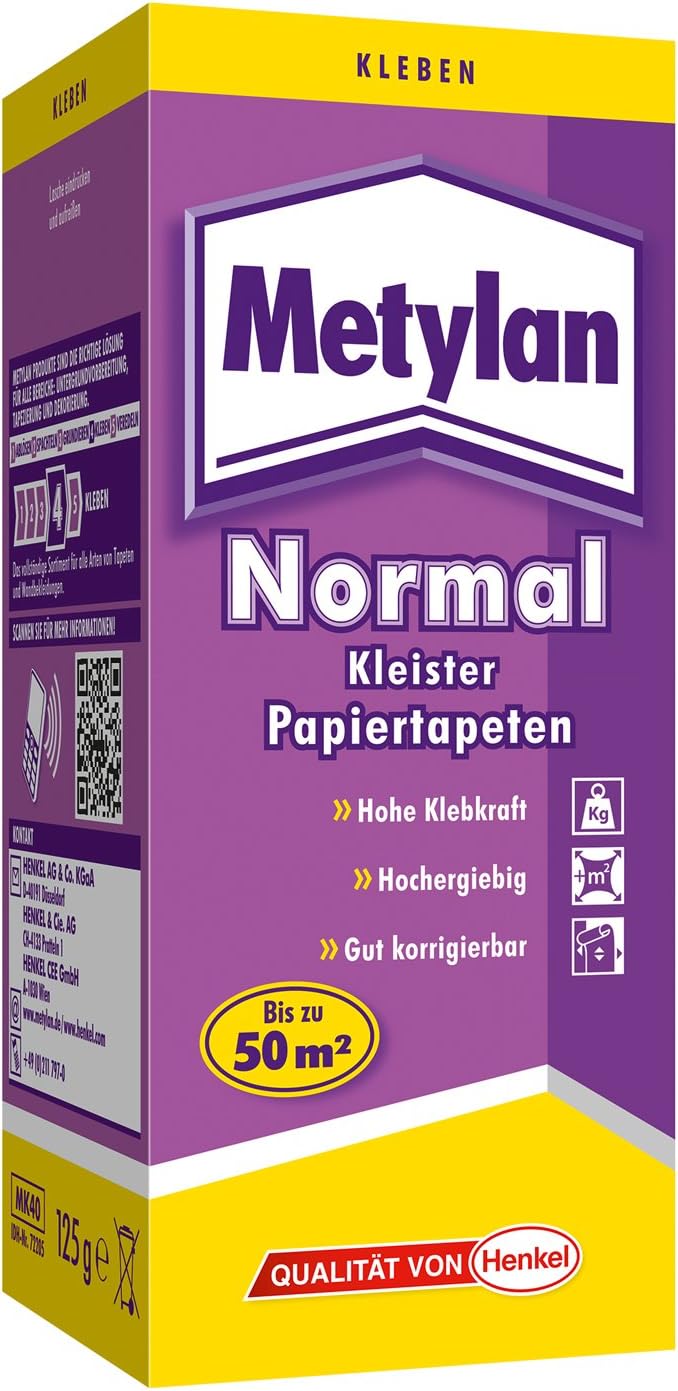 Metylan Normal 1545 Glue for Wallpaper, Transparent, 125g