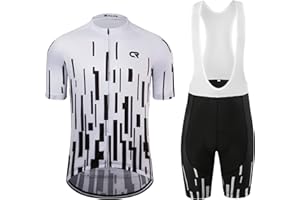 Coconut Ropamo CR Men's Cycling Jersey Set Road Bike Jersey Zipper Pocket Short Sleeves Cycling Kits Bib Shorts 3D Padded