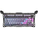 GravaStar Mercury K1 Pro Wireless Mechanical Gaming Keyboard, 75% Layout RGB Custom Keyboard, Electroplated Glossy Frame, Hot-Swappable Linear Switches – Cyberpunk Edition