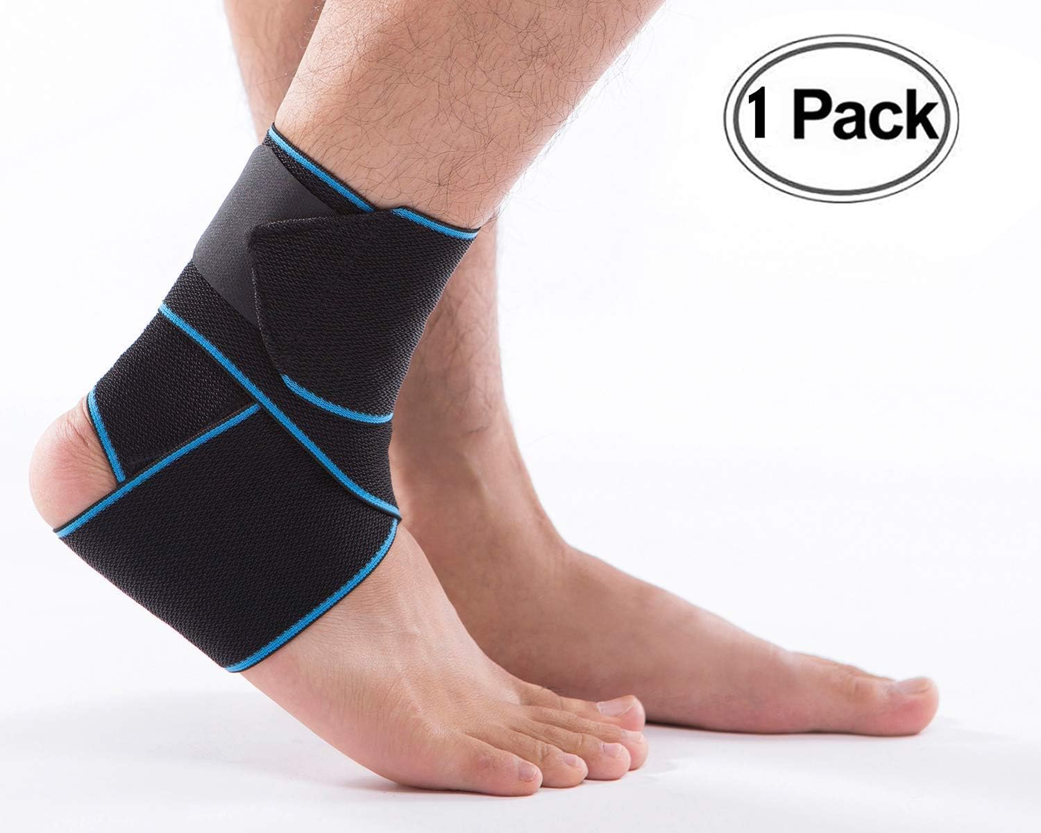 LOKEP Ankle Brace Breathable Ankle Support Adjustable Ankle Stabilizer with Compression Wrap Support, Suitable for Men & Women, Sports -One Size Fits All