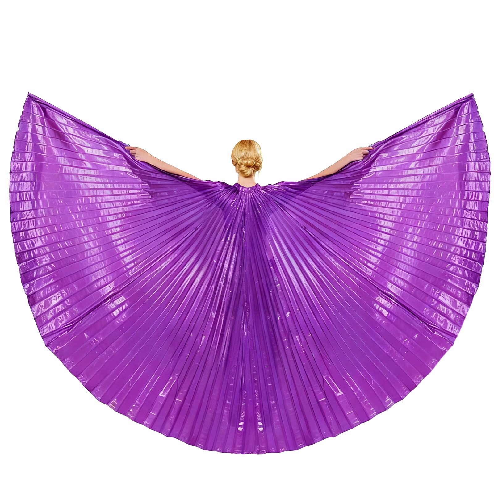 Baisdan Angel Isis Wings (Wings + Stick+ Carrying Bag) Egyptian Belly Dance Carnival Costumes Butterfly Wings Purple