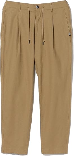 Amazon ビームスハート Beams Heart パンツ ドレープリネン 切り替え アンクルカットイージーパンツ メンズ Beige M ロングパンツ 通販