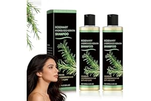 2pcs Organic Rosemary Hair Growth Shampoo with Hydrolyzed Keratin, Nourishes and Regenerates Hair Thinning Hair Shampoo for H