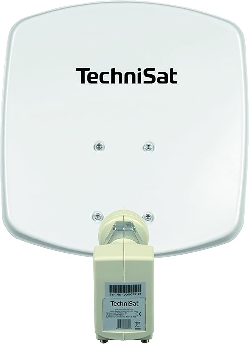 TechniSat DIGIDISH 33 Satellitenschüssel (33 cm kleine Sat Anlage mit Wandhalterung und Universal Twin-LNB für bis zu 2 Teiln
