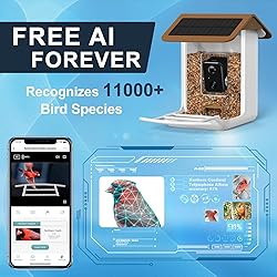 BROAIMX Smart Bird Feeder Camera, Free AI