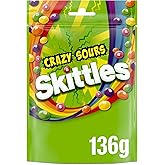 Skittles Crazy Sours Sweets Pouch 136g (Pack of 1)