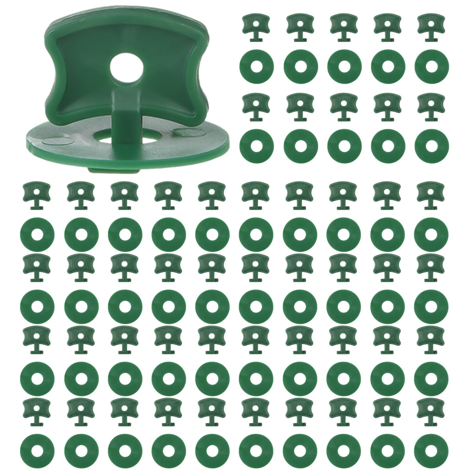 200 Pcs Greenhouse Twist Clips - Plastic Fixing Clips and Washers for Aluminium Greenhouse Securing Insulation Bubble Netting Shading