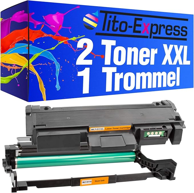 Tito Express Platinumserie 1 Trommel 2 Toner Xxl Kompatibel Mit Samsung Mlt R116 Mlt D116l M2620 M2620d M2620nd M2625 M2625d M2625d M2625f M2625fn M2625n M2626 M2675fn M2676 Amazon De Burobedarf Schreibwaren