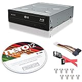 LG WH14NS40 M-Disc Burner 3D Playback Internal 14X Blu-ray Writer with Nero 12 Essentials Burning Software Trial Version and SATA Cable Kit