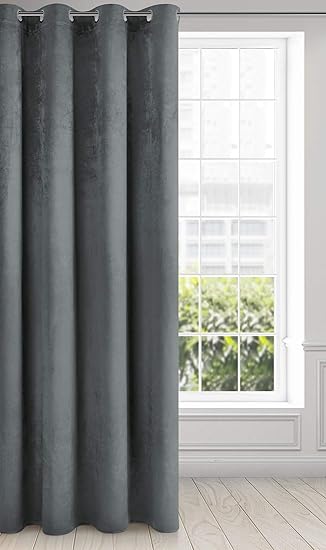 Eurofirany Vorhang Samt Velvet Schimmernd Gardine 8 Osen Weich Schlafzimmer Wohnzimmer Lounge Edel 1 Stuck Einzeln Stoff Grafit 140x250 Cm Amazon De Kuche Haushalt