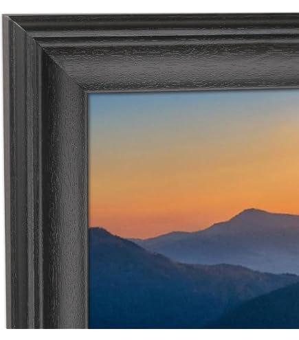 Quadro Frames 24x24 inch Picture Frame, Black, Style P375-3/8 inch Wide Molding